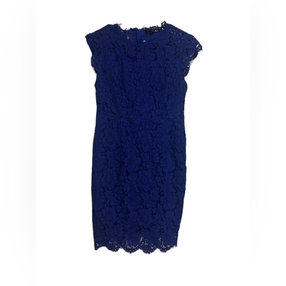 Merokeety Royal Blue Lace Floral Lined Formal Dress Size Large - Picture 3 of 7